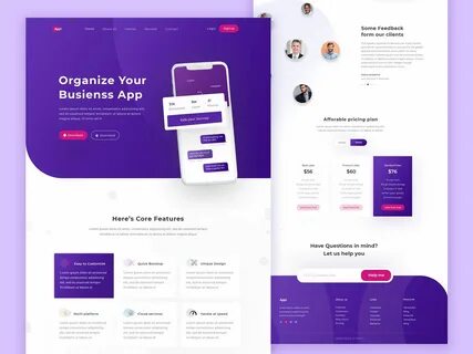 App landing page
