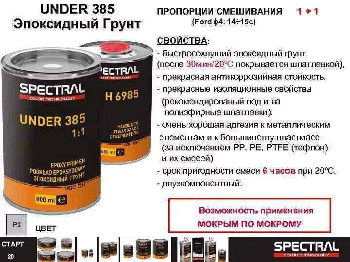 Можно наносить эпоксидный грунт на кислотный. Эпоксидный грунт Spectral under 395. Спектрал 385 грунт эпоксидный. Пропорции по весу эпоксидный грунт 1+1. Эпоксидный грунт 1:1 Спектрал.