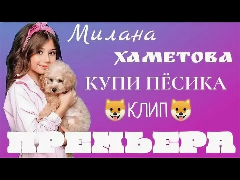 Включи маму песика. Песик Миланы Хаметовой. Щенок Миланы Хаметовой.