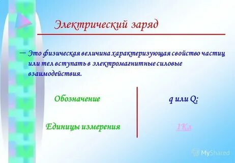 Физическая величина характеризующая свойство тел