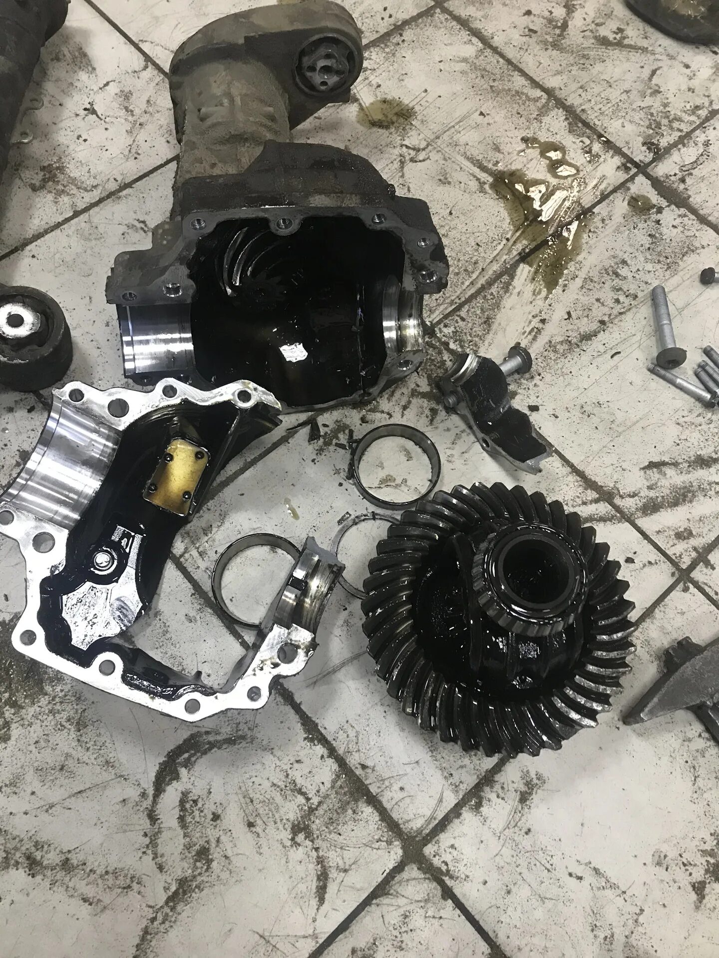 Ремонт переднего редуктора - Volkswagen Touareg (1G), 3,2 л, 2003 года своими ру