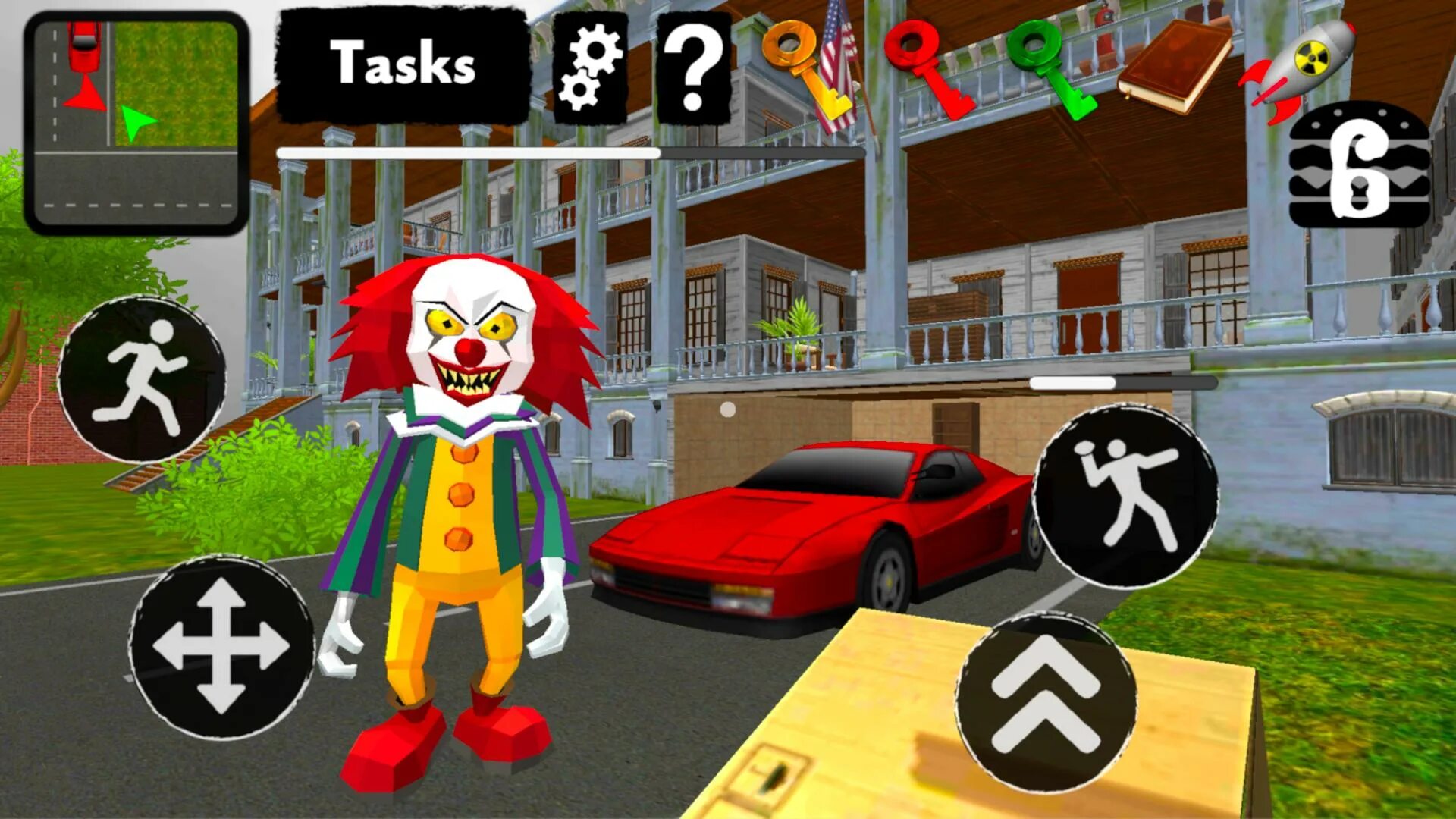 Играть клоуна 2. Клоун neighbor. клоун игра. клоун сосед ревенч. два соседа клоуна.