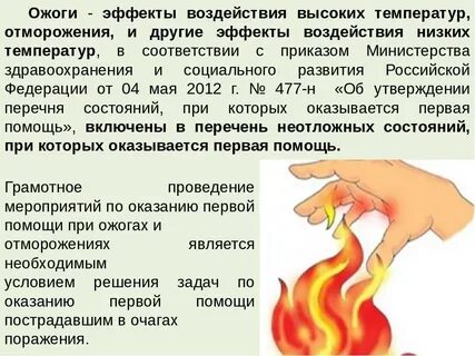 Повреждения вызванные действием высоких температур
