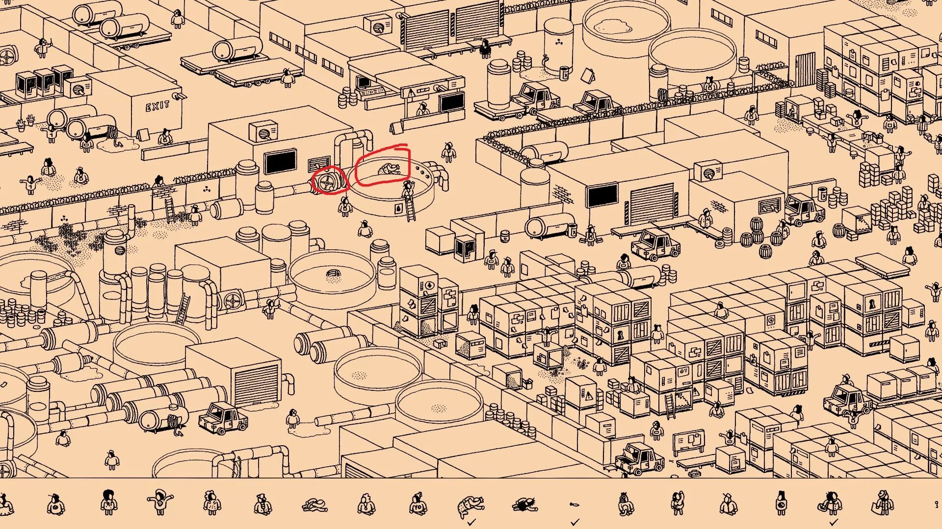 Как пройти фабрику. Hidden Folks прохождение. Hidden Folks пригород. Hidden Folks Walkthrough. Hidden Folks Islands.