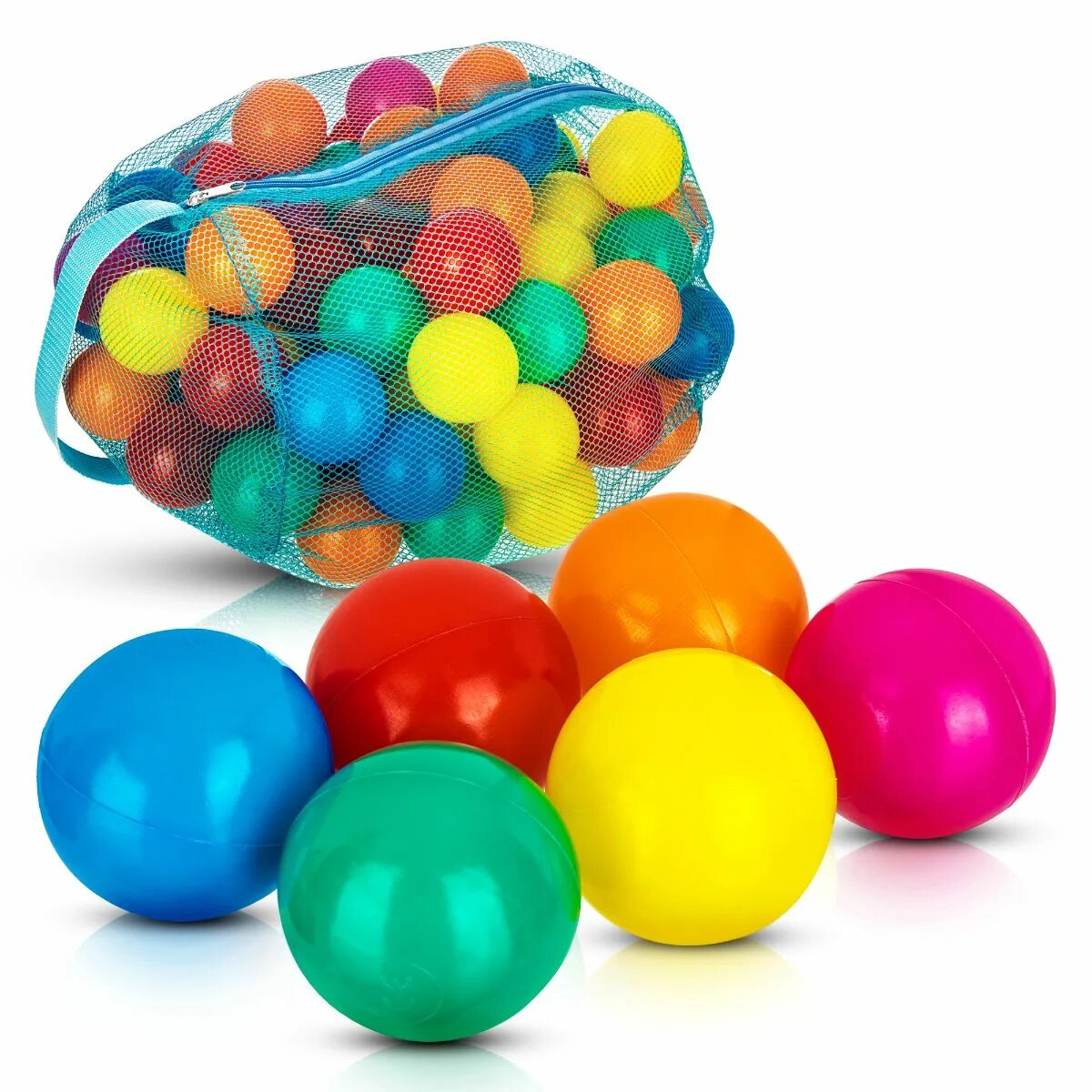 Ball Pit balls. Цветное ассорти шаров на 3 года. Plastic balls. Soft Foam balls for Kid Pool.