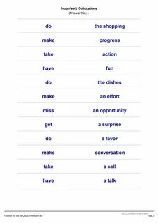 Related nouns and verbs