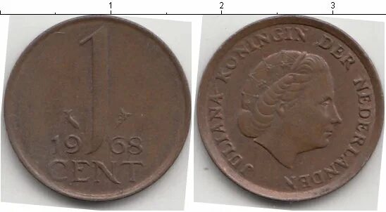 1 цент нидерланды. Монета нидерландов 10 центов 1965 года. медные 1960 -1969.