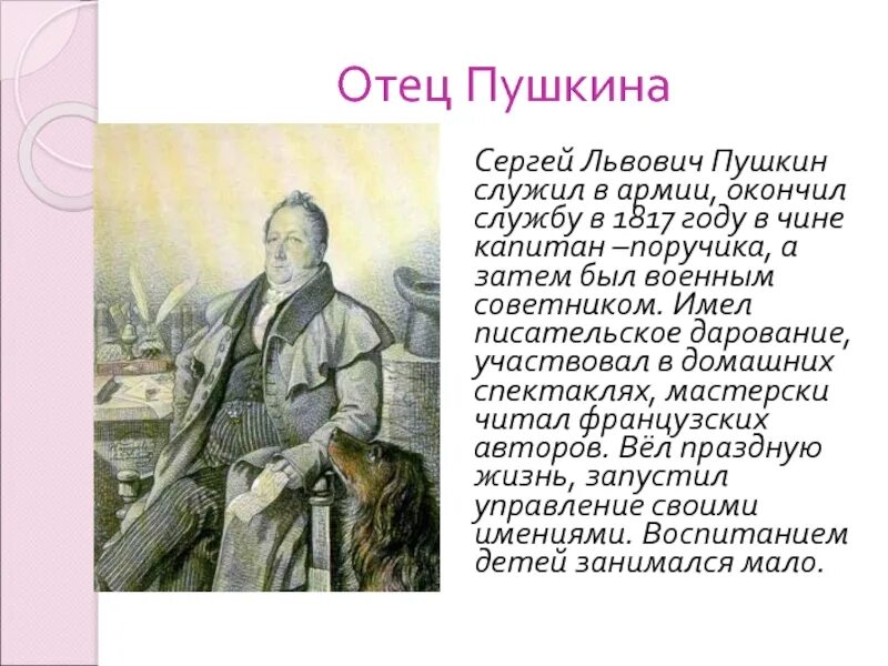 Кем был отец пушкина. Отец пушкина александра. краткая биография отца пушкина. отец пушкина биография. сергей львович пушкин биография.