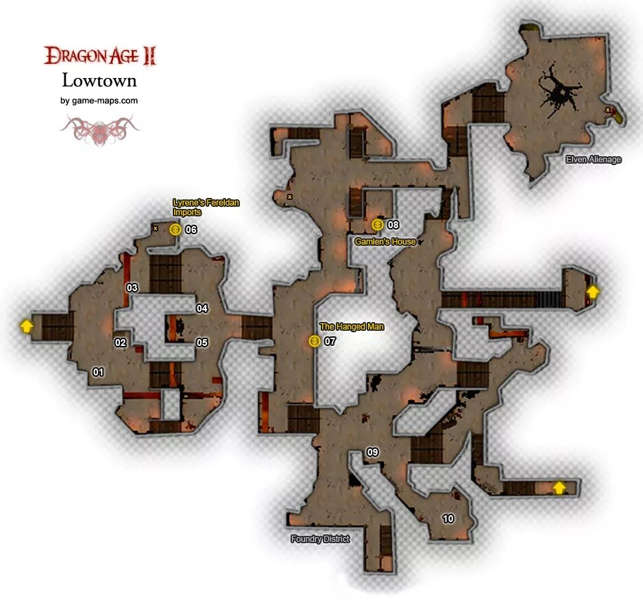 Карта драгон эйдж 2. Dragon age 2 карта Киркволла. Dragon age 2 Map.