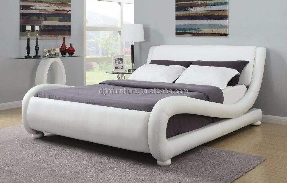 Кожаные кровати Модерн. Современные мягкие кровати. Электро кровати для спальни. Кровати Кинсбург.
