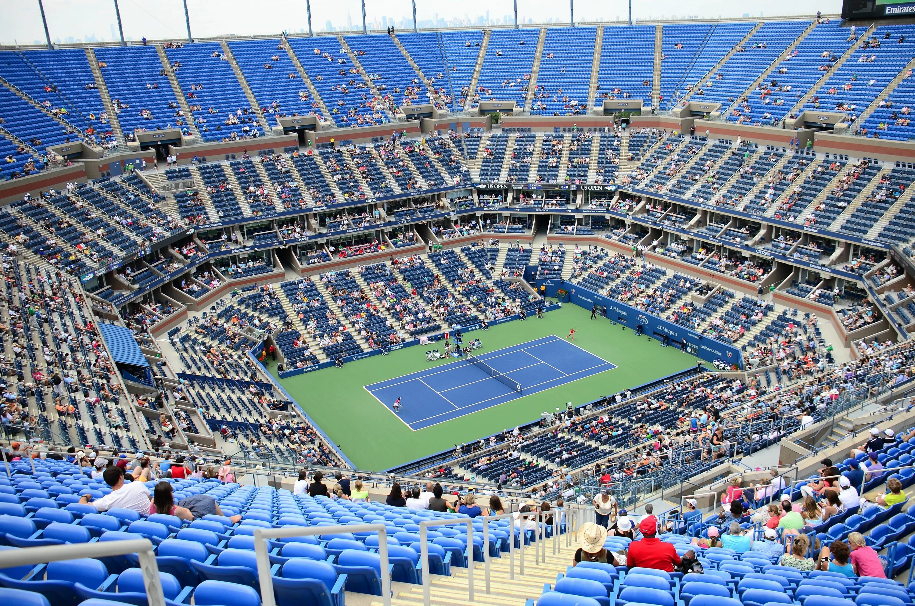 Теннис стадион. Us open Arthur Ashe Stadium. Корт теннис стадион. Stadium view from Top.