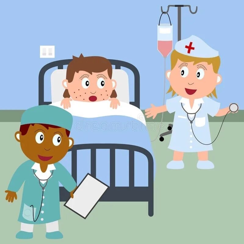 Играть будь врачом. Больница иллюстрация. Иллюстрации больница для детей. Мультяшные дети в больнице.