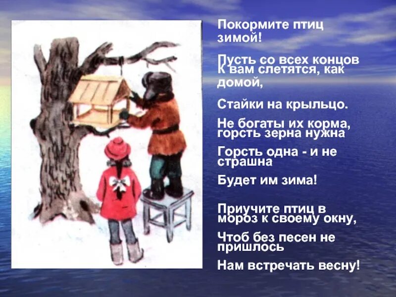 Покормите птиц зимой пусть со всех концов к вам слетятся как домой. Чтение стихотворения покормите птиц зимой. Презентация по птицам. Покормите птиц зимой стихотворение. Яшина покормите птиц зимой.