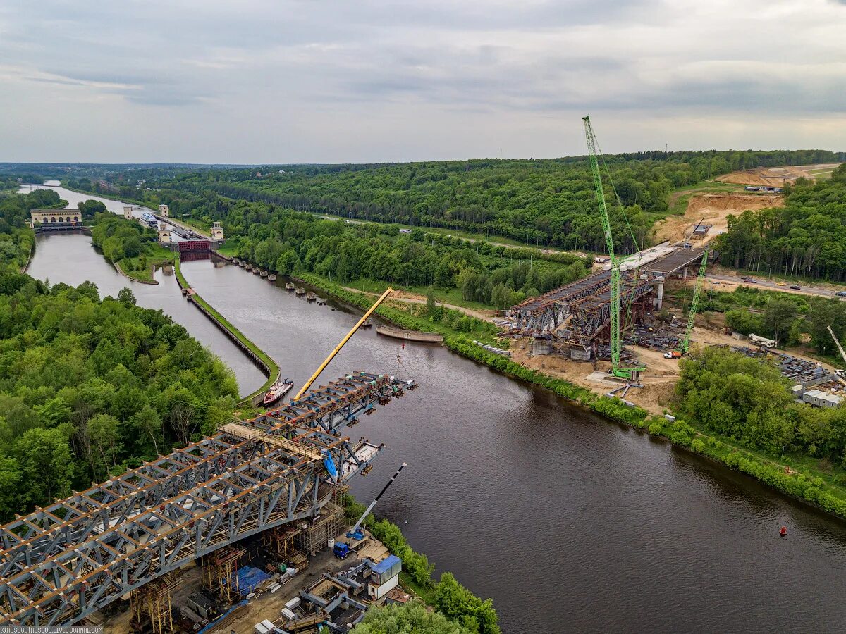 Дмитровское шоссе икша. Мост через канал имени Москвы Дмитровское шоссе. ЦКАД мост через канал имени Москвы. Дубна мост канал имени Москвы. Мост Икша.