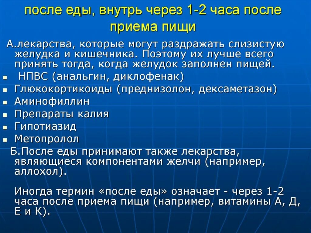 Лекарство после приема пищи. Через 2 часа после еды. После еды внутрь. НПВС после еды. Позже чем через час после