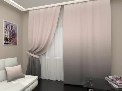 Шторы двойная тюль