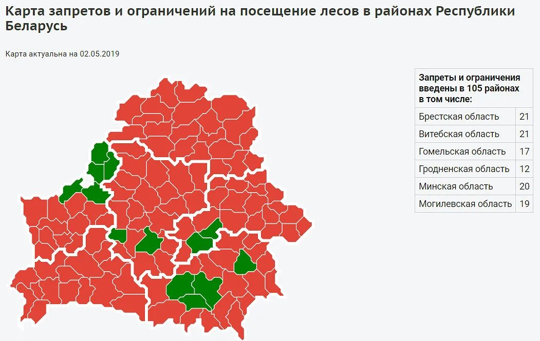 Запрет на посещение лесов. Карта запретов на посещение лесов в Беларуси на сегодня. Карта запретов на посещение лесов. Ограничение посещения лесов. Районы Беларуси.