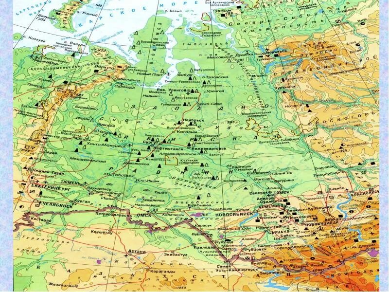 Высота над уровнем моря западно сибирской. Физическая карта Западно сибирской равнины. Западно-Сибирская низменность на карте России. Западно-Сибирская равнина на карте России. Западно Сибирская равнина физ карта.