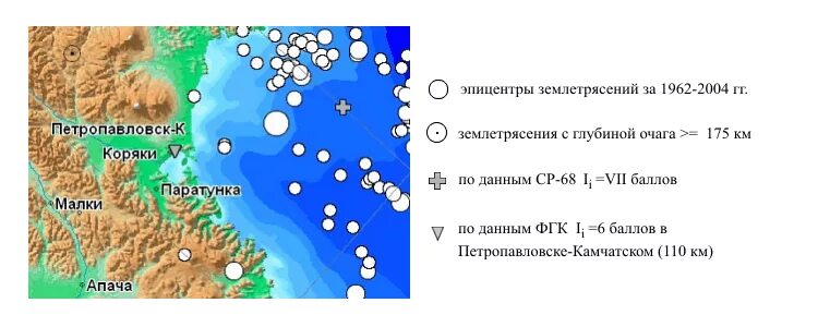 Глубины землетрясений. Эпицентр землетрясения сегодня на карте. Достаточно далеко от эпицентра.