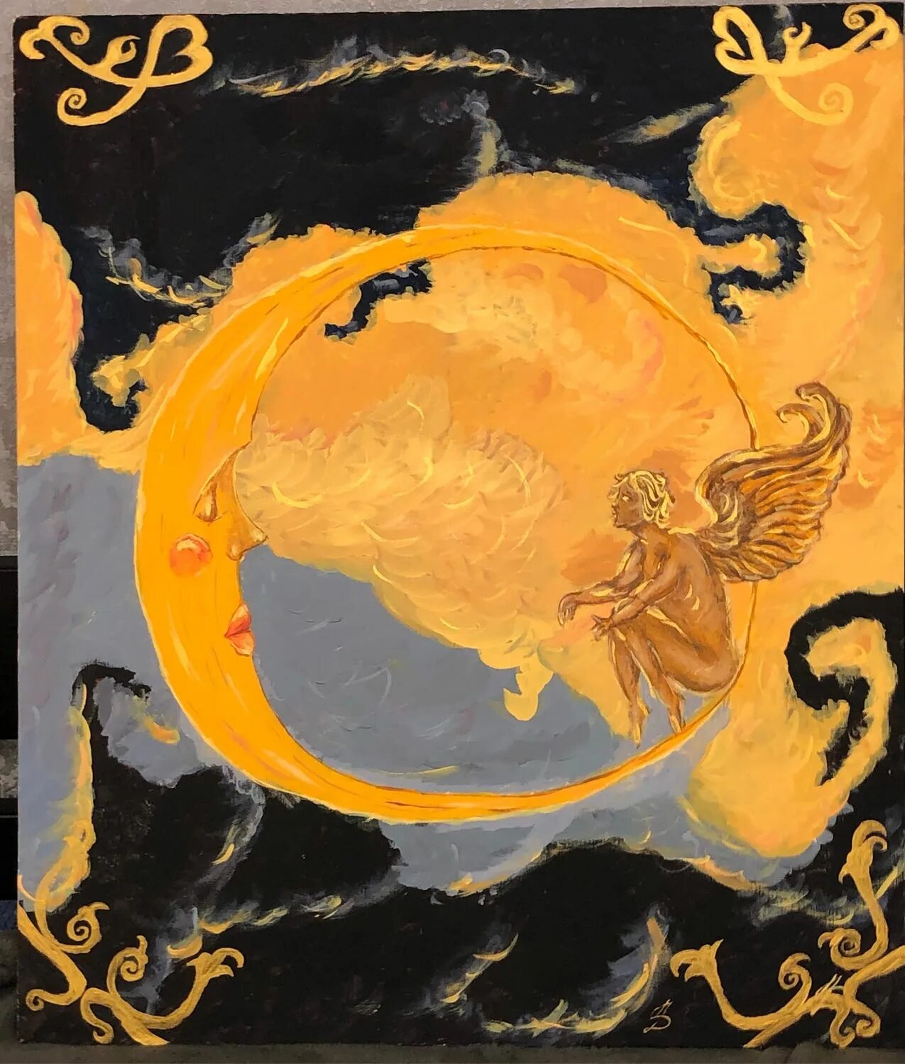 Луна в картинах произведений искусства. Медная Луна. Медный ангел. Dps moon