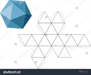 Развертка икосаэдра для склеивания