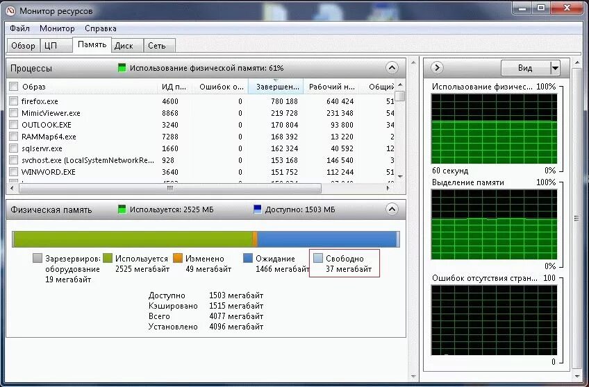 Ошибки физической памяти. Монитор ресурсов память. Монитор ресурсов программа. Программа для тестирования оперативной памяти компьютера. Очистка оперативной памяти.