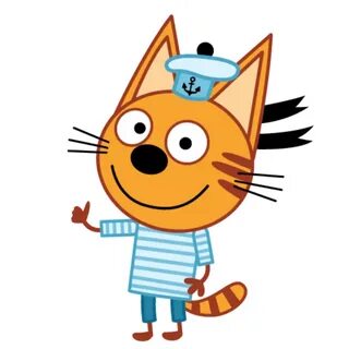 Мама из три кота на белом фоне
