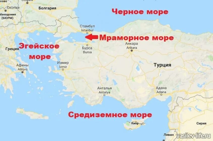 Турция есть выход к морю