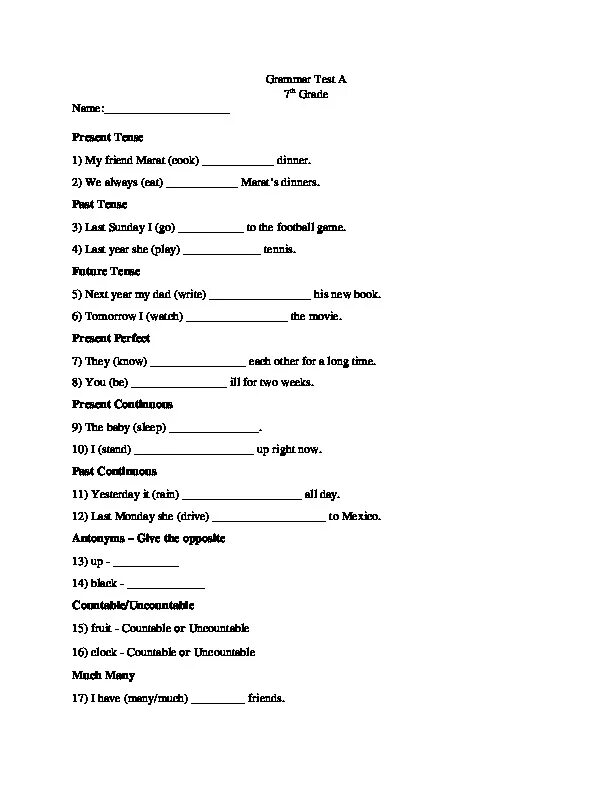 Test 1 pdf. Грамматика Elementary Test. Ответы тестов Elementary Test-1. Тест на уровень Elementary. Grammar тест a1.