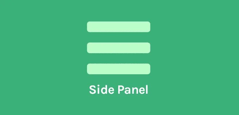 Сайт sides. Side Panel. Side Panel toggle. Pop-out or Side Panel site.