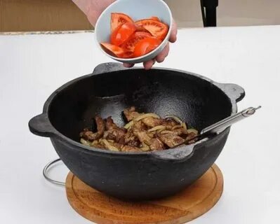 Казан чугунный после готовки