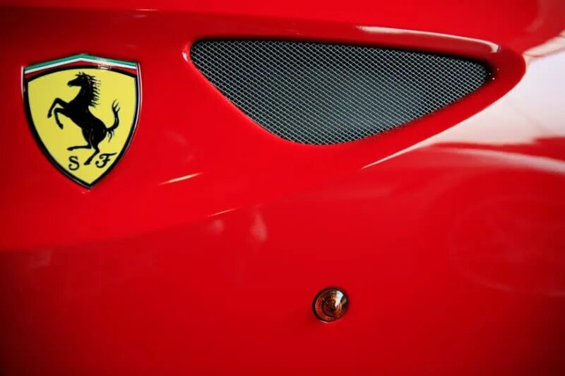 close up photo of Ferrari emblem #Ferrari close up #photo #emblem #Seattle #logo