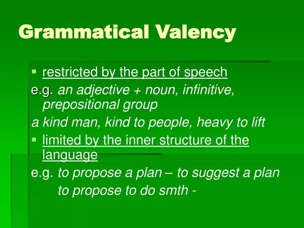 Grammatical Valency. Lexical and grammatical Valency. Grammatical Paradigm. Lexical and grammatical Valency презентация.