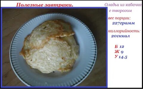 Оладьи из кабачков калорийность на 100