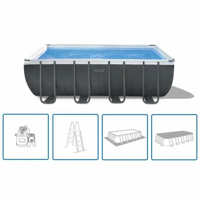 Бассейн каркасный intex ultra xtr. Бассейн каркасный 549x274x132 см. Intex Ultra-frame Metal Pool 26356. Бассейн каркасный Ultra XTR frame 549х274х132см. Intex Ultra XTR Rectangular frame 26356, 549х132 см. Каркасный бассейн Ultra XTR frame 732х366х132см.