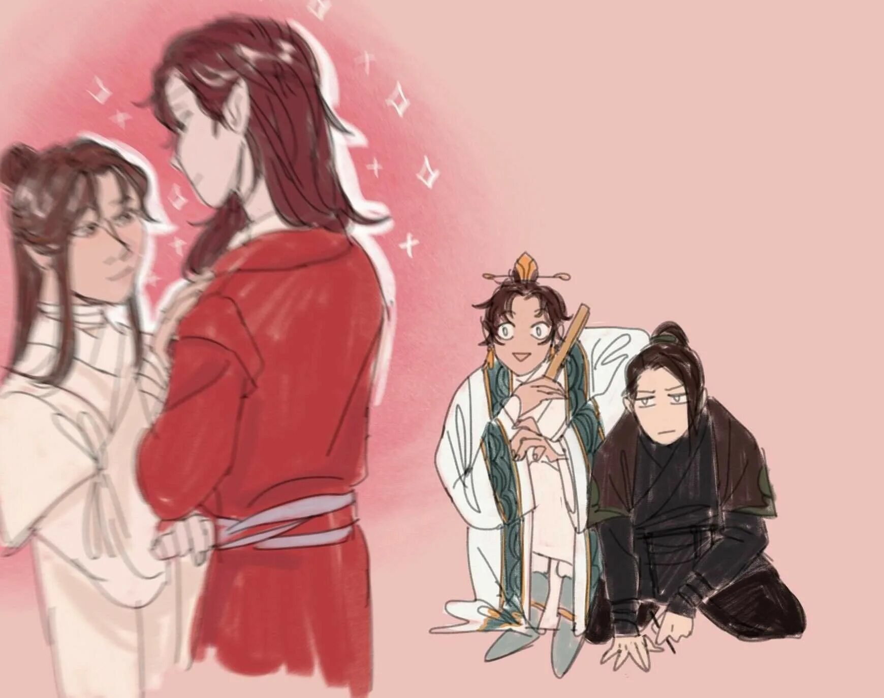 хэ сюань и ши цинсюань нц 17. хэ сюань и ши уду. благословение небожителей аниме герои. ши цинсюань аниме. хэ сюань и хуа чэн.