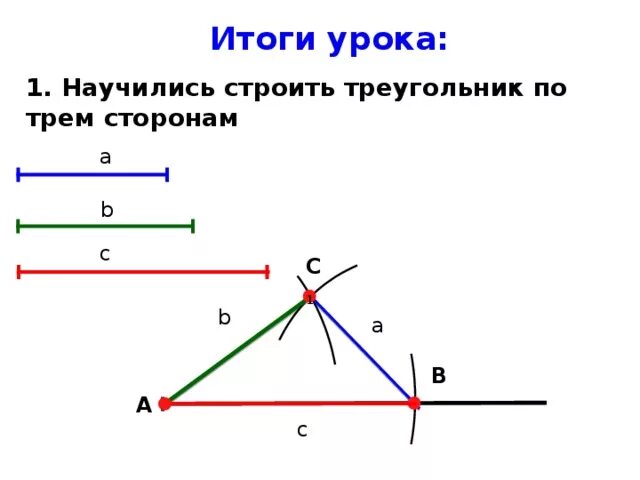 Построение треугольника по трём сторонам с помощью циркуля. Построить треугольник по трем сторонам с помощью циркуля и линейки. Построение треугольника по трём сторонам с помощью циркуля и линейки. Построение треугольника по 3 сторонам.