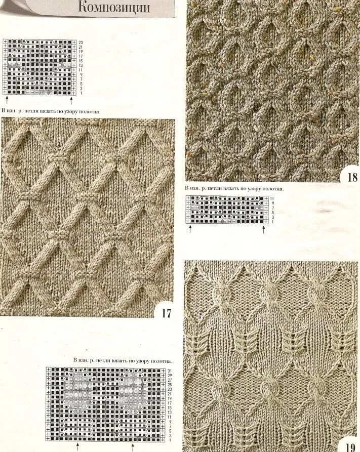 Узоры спицами. Узоров для вязания на спицах. Схемы вязания спицами. Узоры спицами со схемами. Описание рельефных узоров спицами