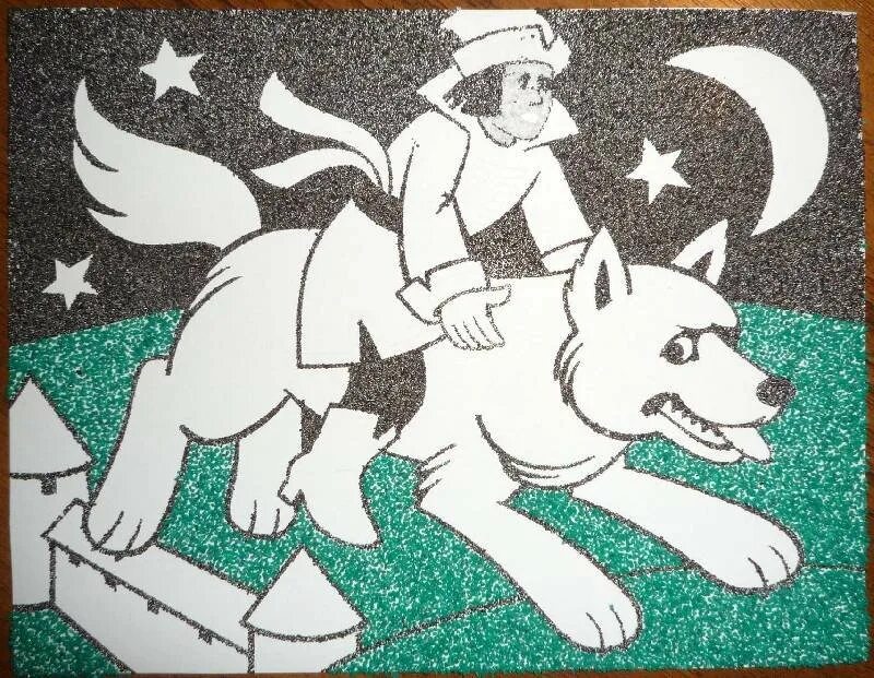 Царевич и серый волк рисунки. Илюстрацияиван Царевич и серый волк - волка.