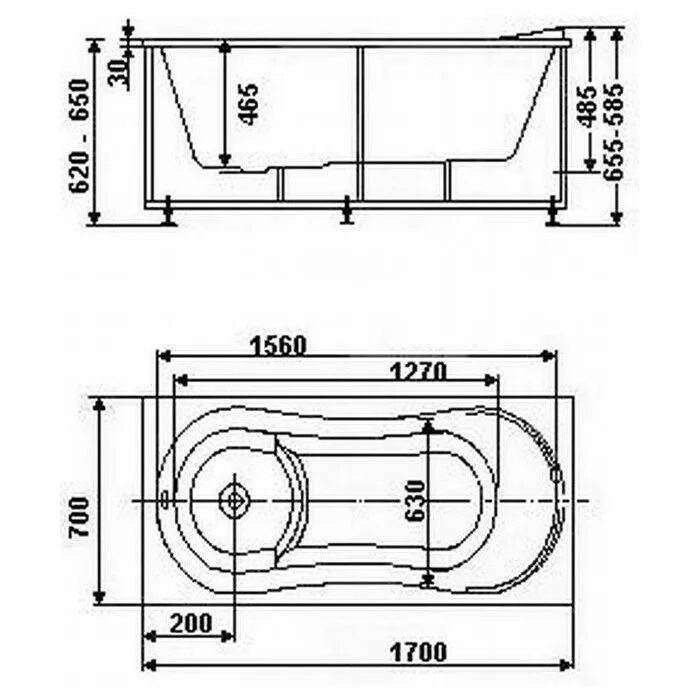 Высота ножек акриловой ванны. Акватек Афродита 170x70. Акриловая ванна 150х70 габариты. Акриловая ванна 150х70 высота. Акриловая ванн Акватек габариты.