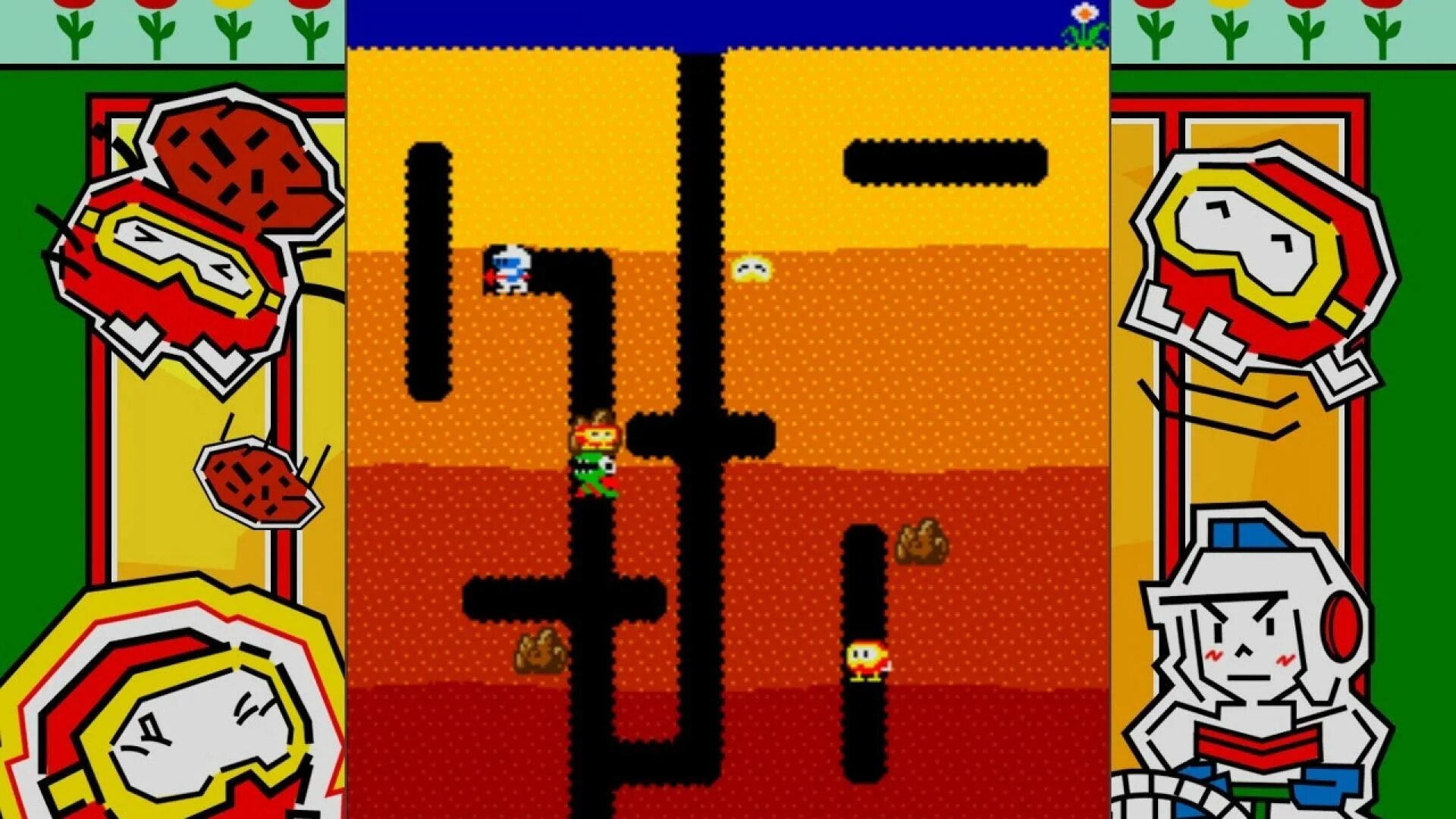 Dig dug прохождение. Dig dug игра. Dig dug Денди. Dig dig Joy игра. Dig dug dug java игра.