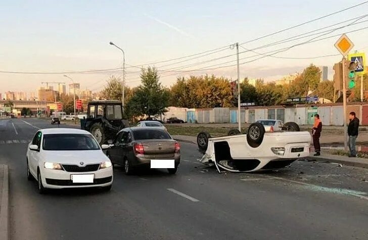 Массовая авария под Уфой. Авария с трактором уфа