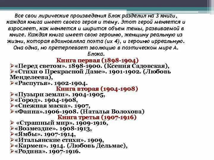 Анализ произведений блока. Произведения блока. Темы произведений блока. Основные произведения блока. Основные темы творчества блока.