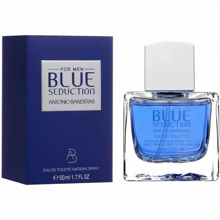 Blu 50. Антонио Бандерас туалетная вода мужская Blue Seduction. Антонио Бандерас духи мужские Блю Седакшн. Антонио Бандерас духи Blue Seduction 100ml мужские. Antonio Banderas Blue Seduction for men туалетная вода 100 мл.