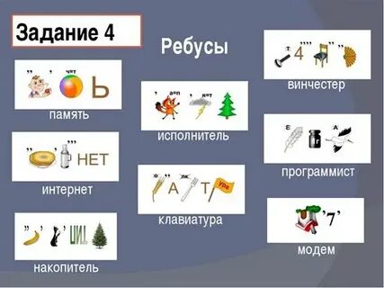 Ребус по информатике 5 класс