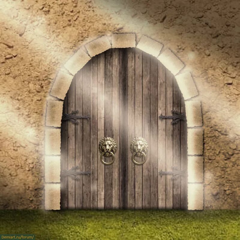 Картинка дверь. Ворота замка. Сказочные ворота. Замок для двери. Дверь открывается.