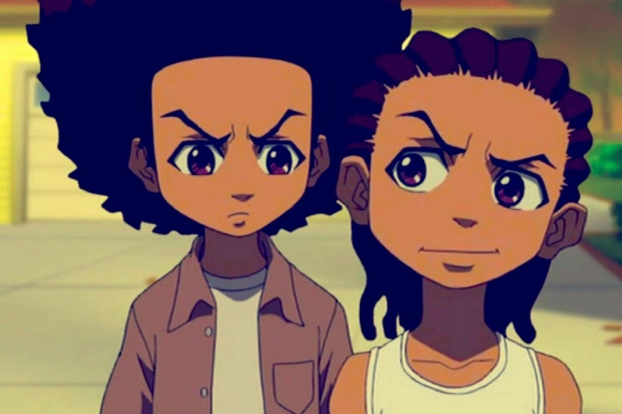 Как зовут гетто. The boondocks хьюи. хьюи фримен гетто. the boondocks хьюи и райли.