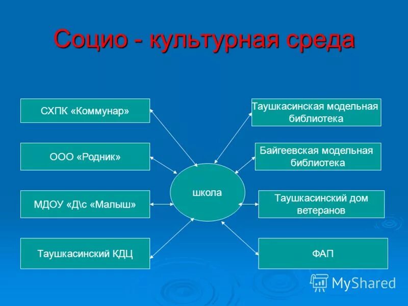 Особенности социокультурной среды