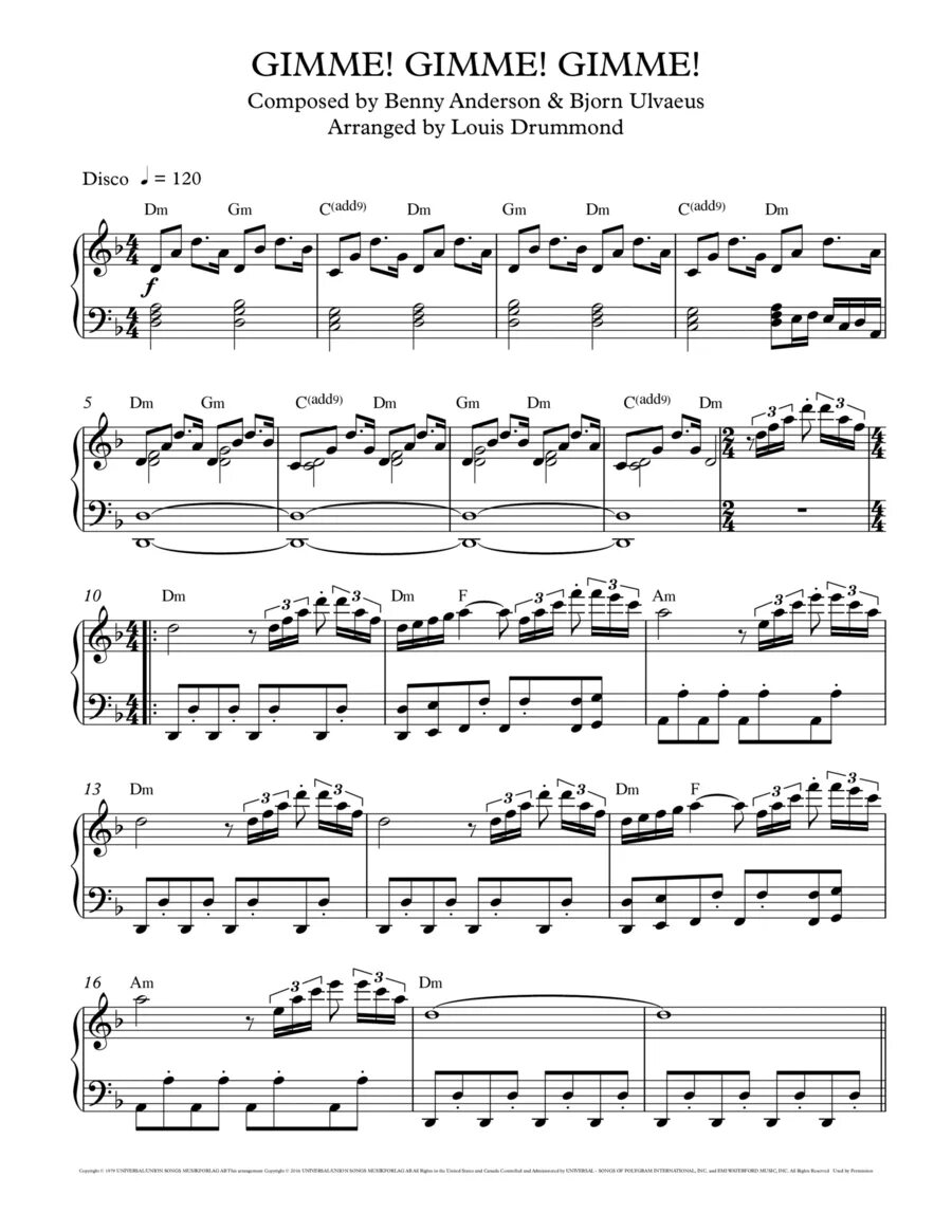 Песня abba gimme gimme gimme. ABBA Gimme Ноты. ABBA - Gimme! Gimme! Gimme! (A man after Midnight). Gimme Gimme Gimme ABBA Ноты. Gimme Gimme Gimme Ноты.