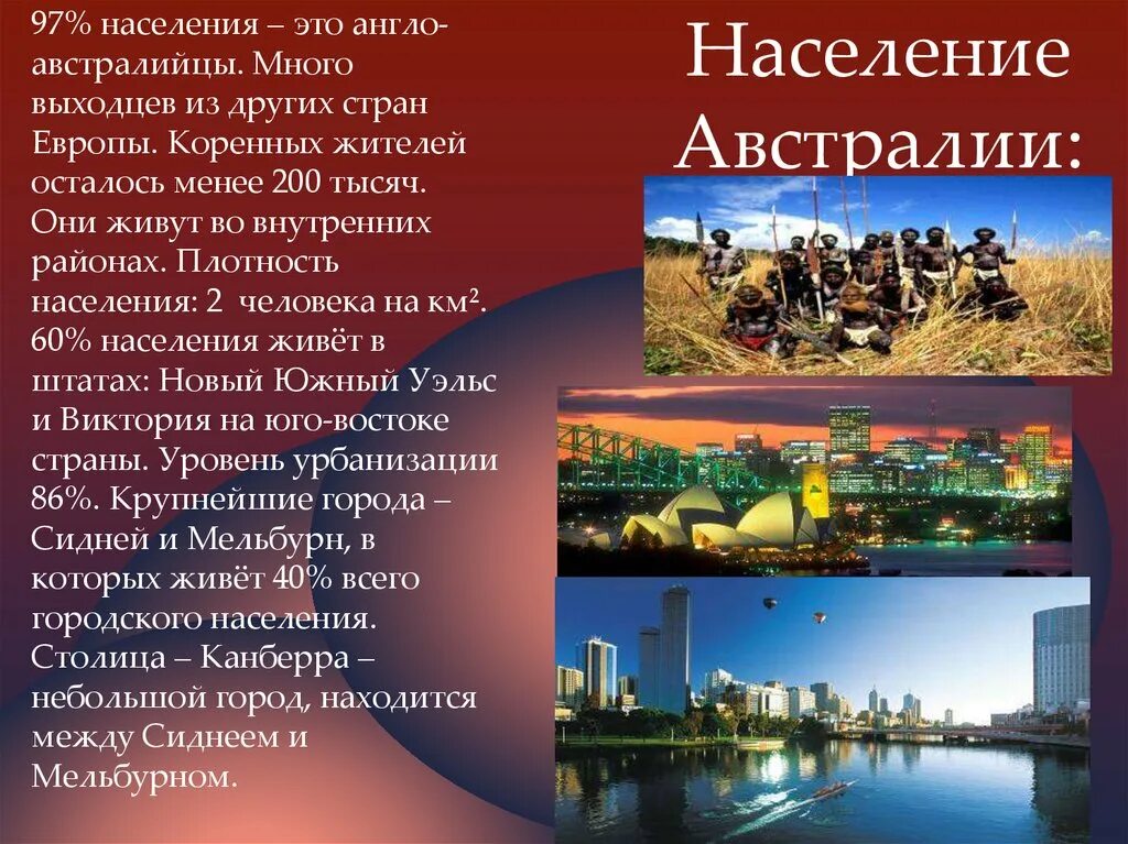 Народы австралии 7 класс. Население Австралии презентация. Население Австралии описание. Характеристика населения Австралии. Население Австралии география.